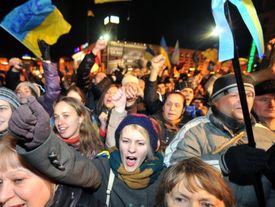 Protestierende Menschen