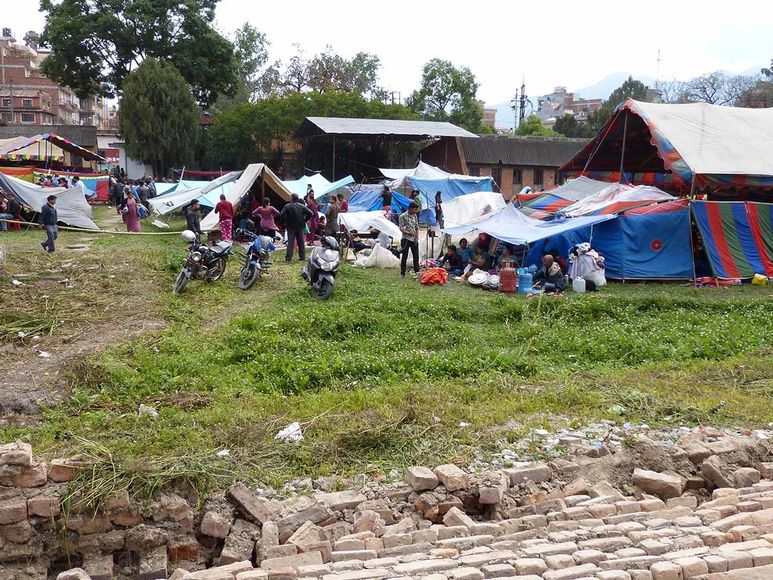 Zeltlager als Notunterkünfte