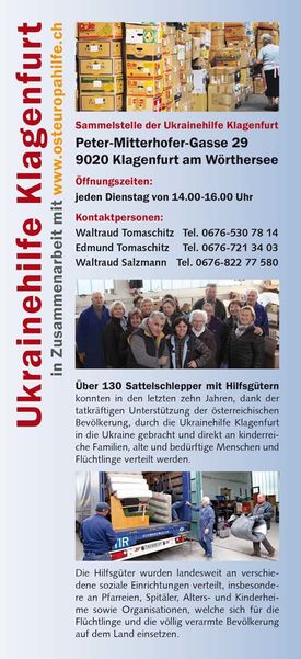 Bild Flyer Ikrainenhilfe Klagenfurt