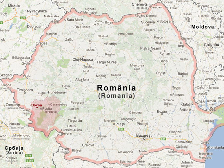 Karte von Rumänien