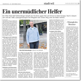 Abbildung des Berichtes im Wiler Tagblatt
