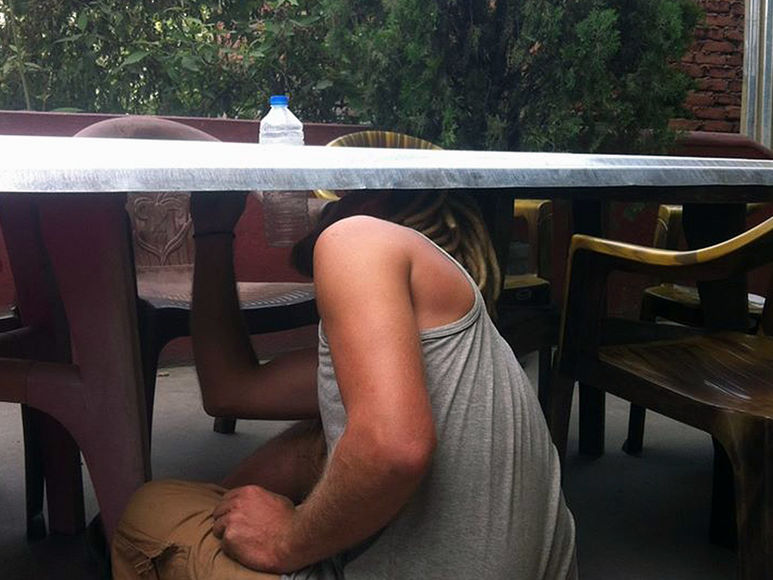 Björn baut einen Prototypen "Liter of Light"