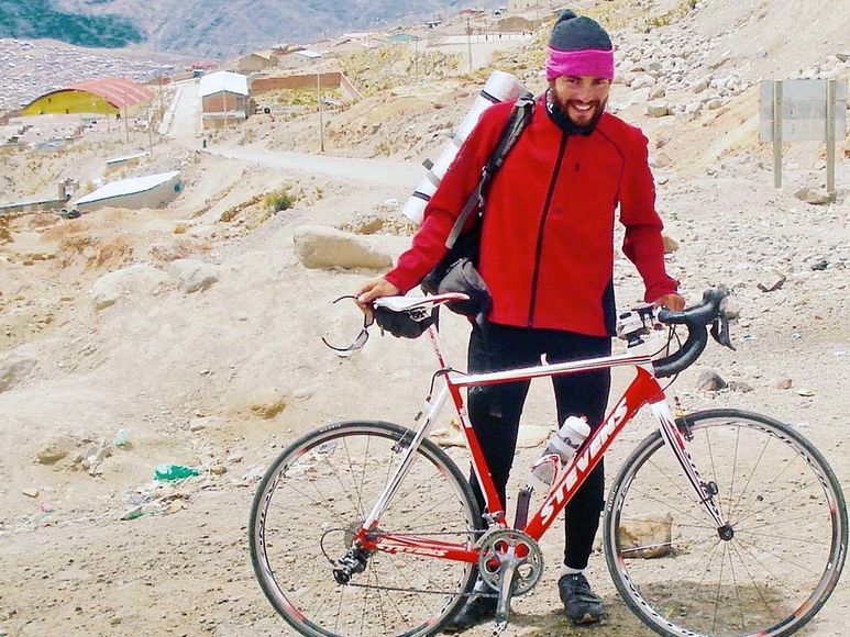 Helmut Pucher unterwegs mit seinem Rennrad